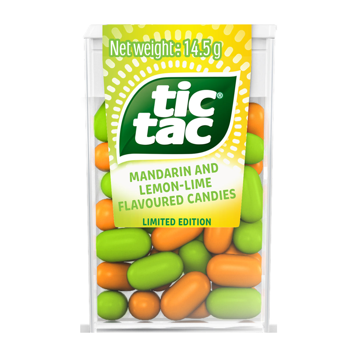 Tic Tac Mandarin and Lemon-Lime Flavoured Candies 14.5g