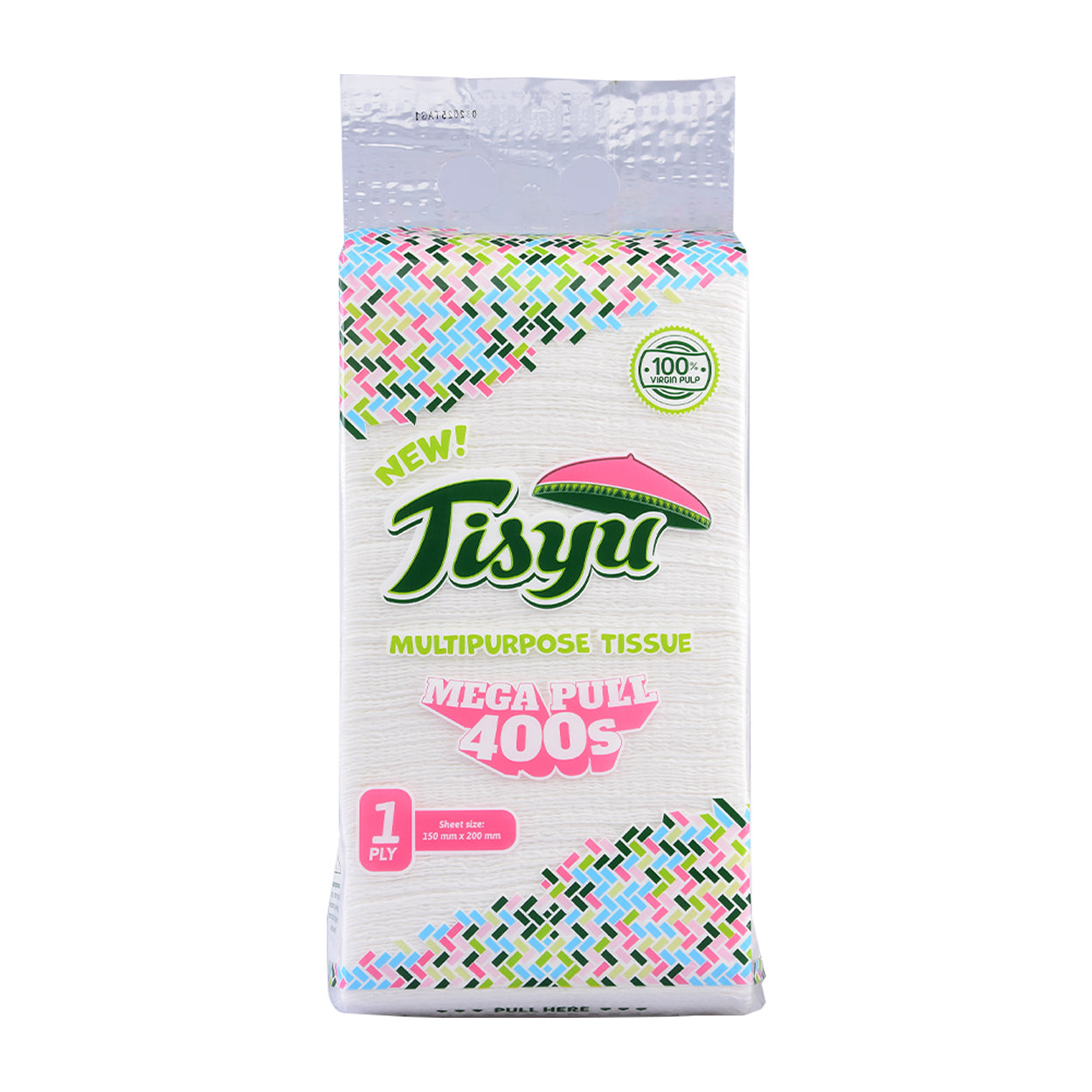 Tisyu Multipurpose Tissue Mega Pull 1Ply 400s