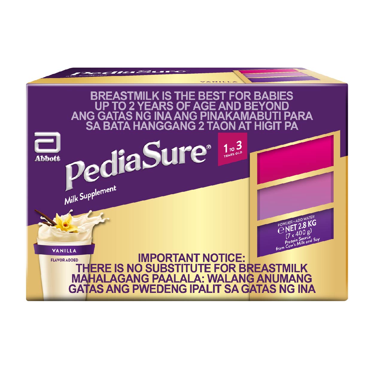 PediaSure Milk Supplement 1-3 years old Vanilla 2.8kg – Ever Supermarket