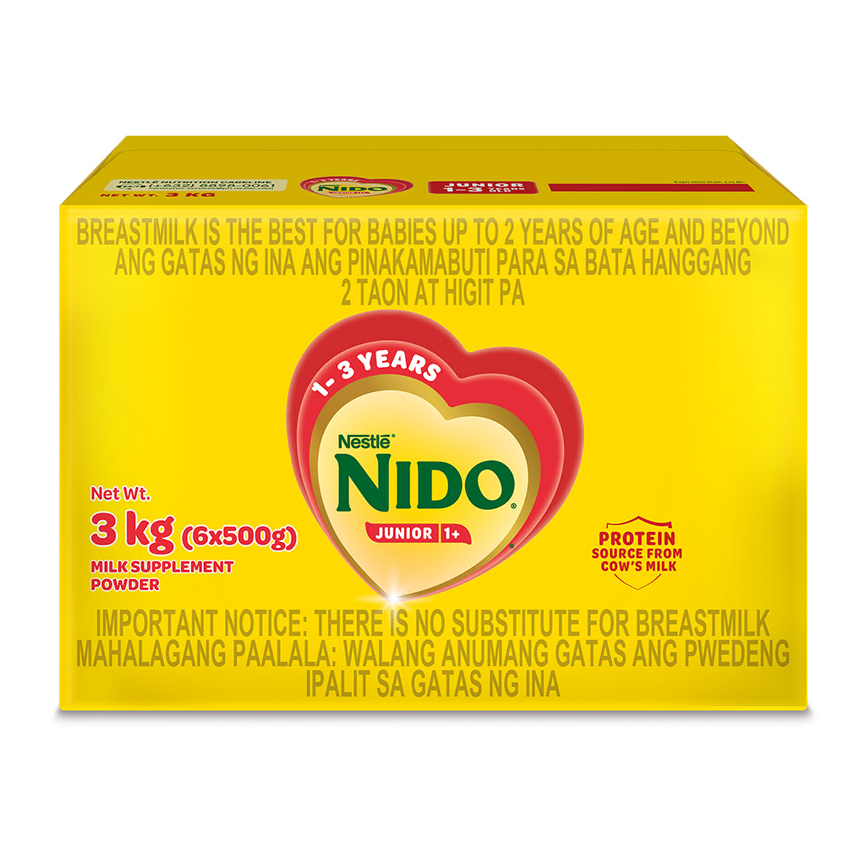 Nido Junior 1+ Milk Supplement Powder 1-3 years old 3kg