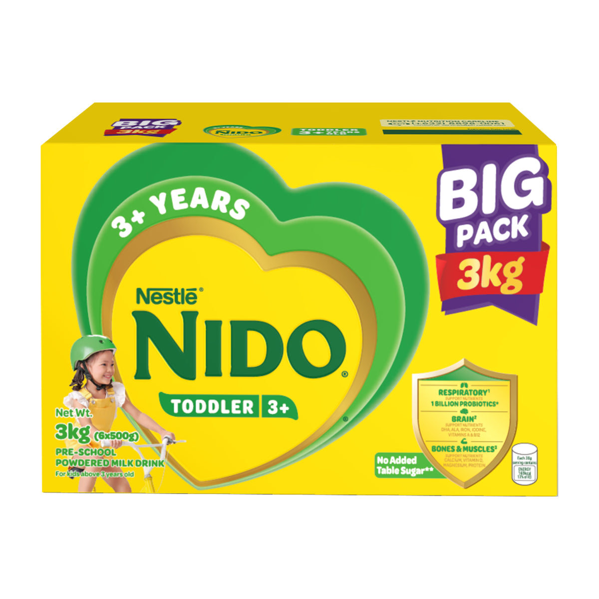 Nido Toddler 3+ Pre-School Powdered Milk Drink 3+ years old 3kg