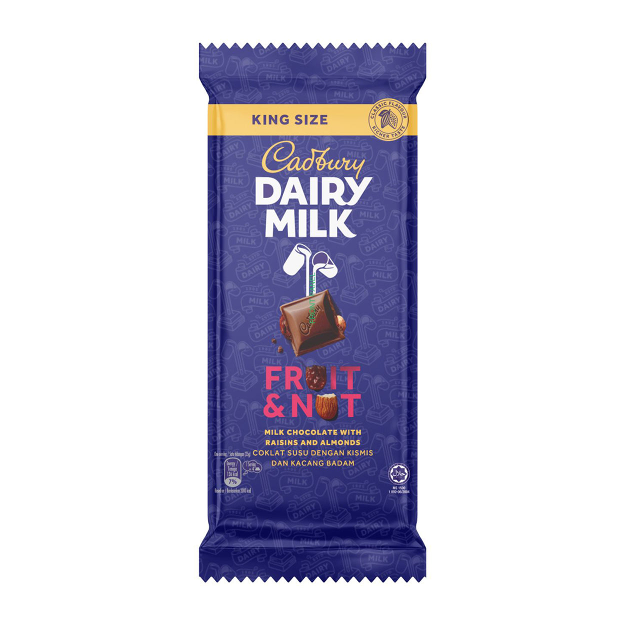 Cadbury Dairy Milk Fruit & Nut Chocolate King Size 190g