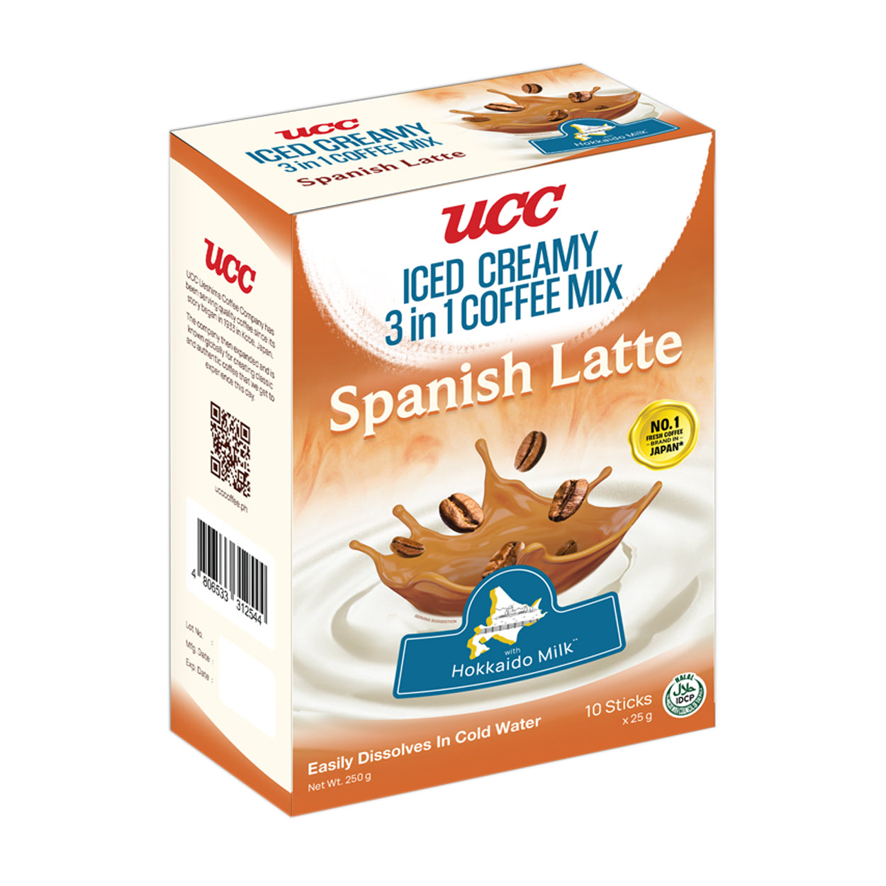 UCC Iced Creamy 3in1 Coffee Mix Spanish Latte 10x25g