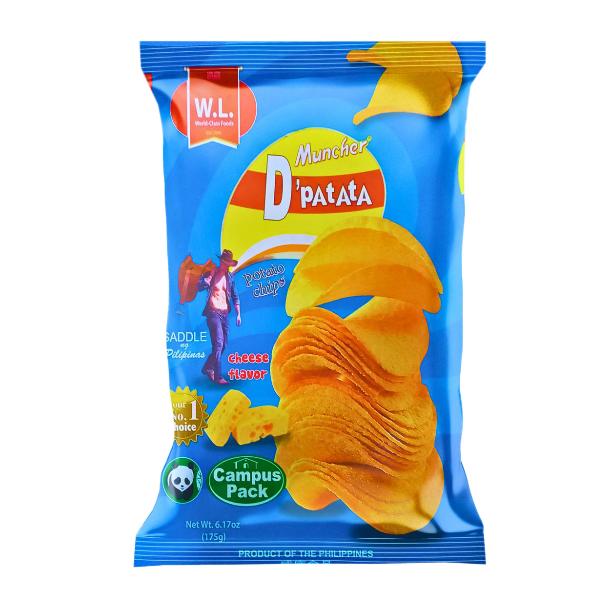 Muncher D Patata Potato Chip Cheese Campus Pack 175g