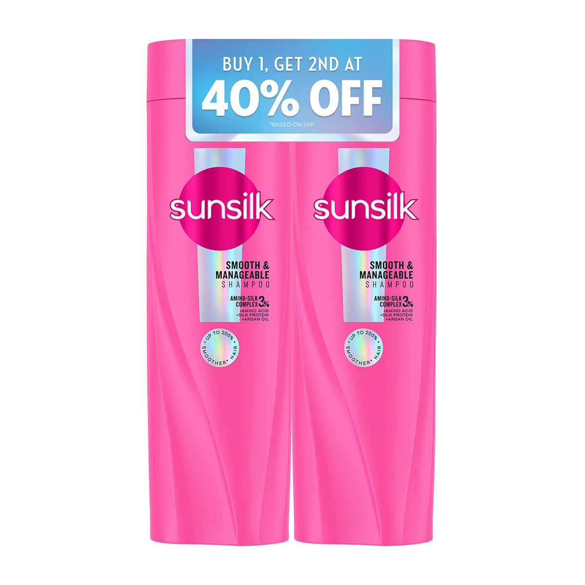 Sunsilk Shampoo Smooth &Manageable Pink 180ml Buy1 Get 2nd@40%OFF
