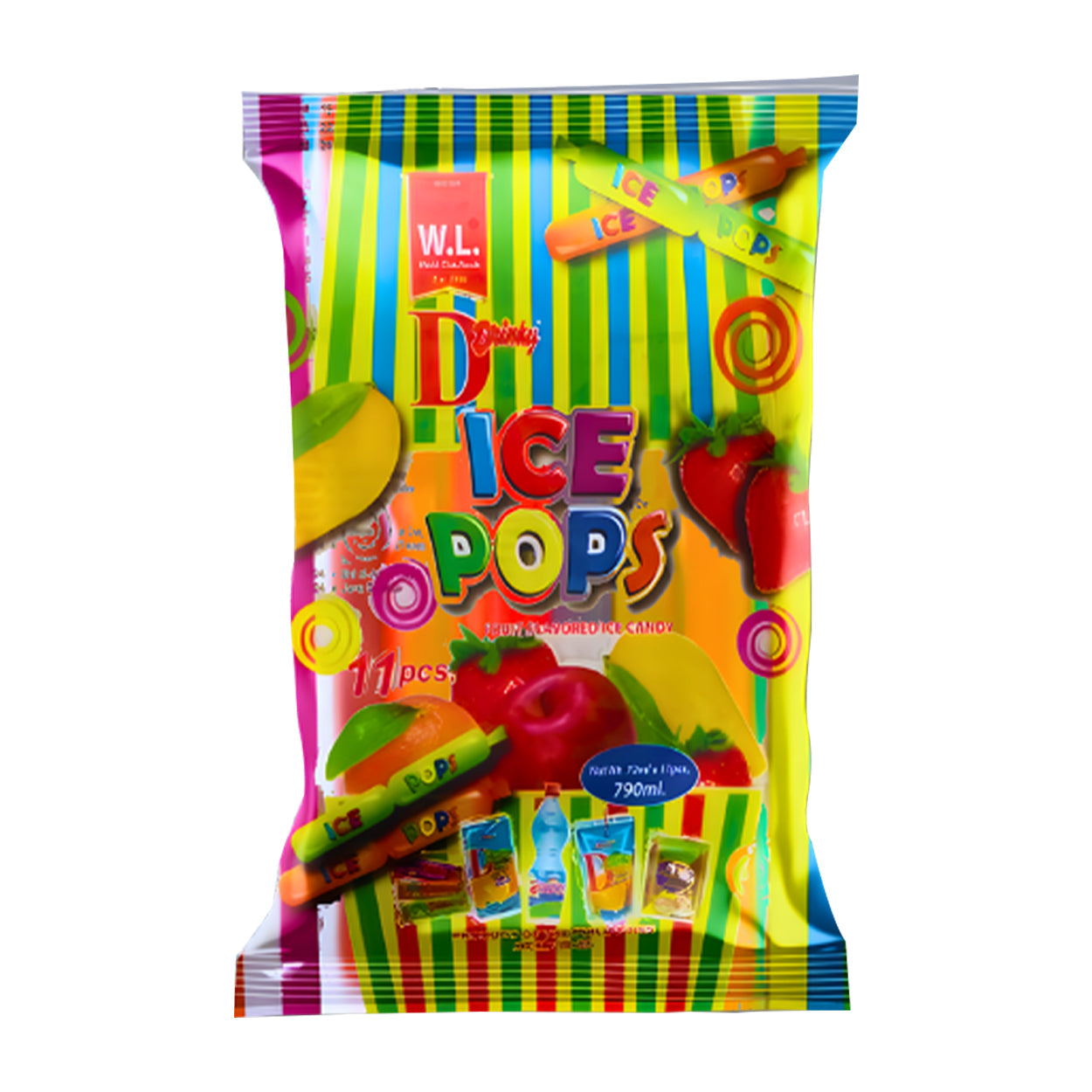 Drinky Ice Pops Fruit Flavored Ice Candy 11x72ml
