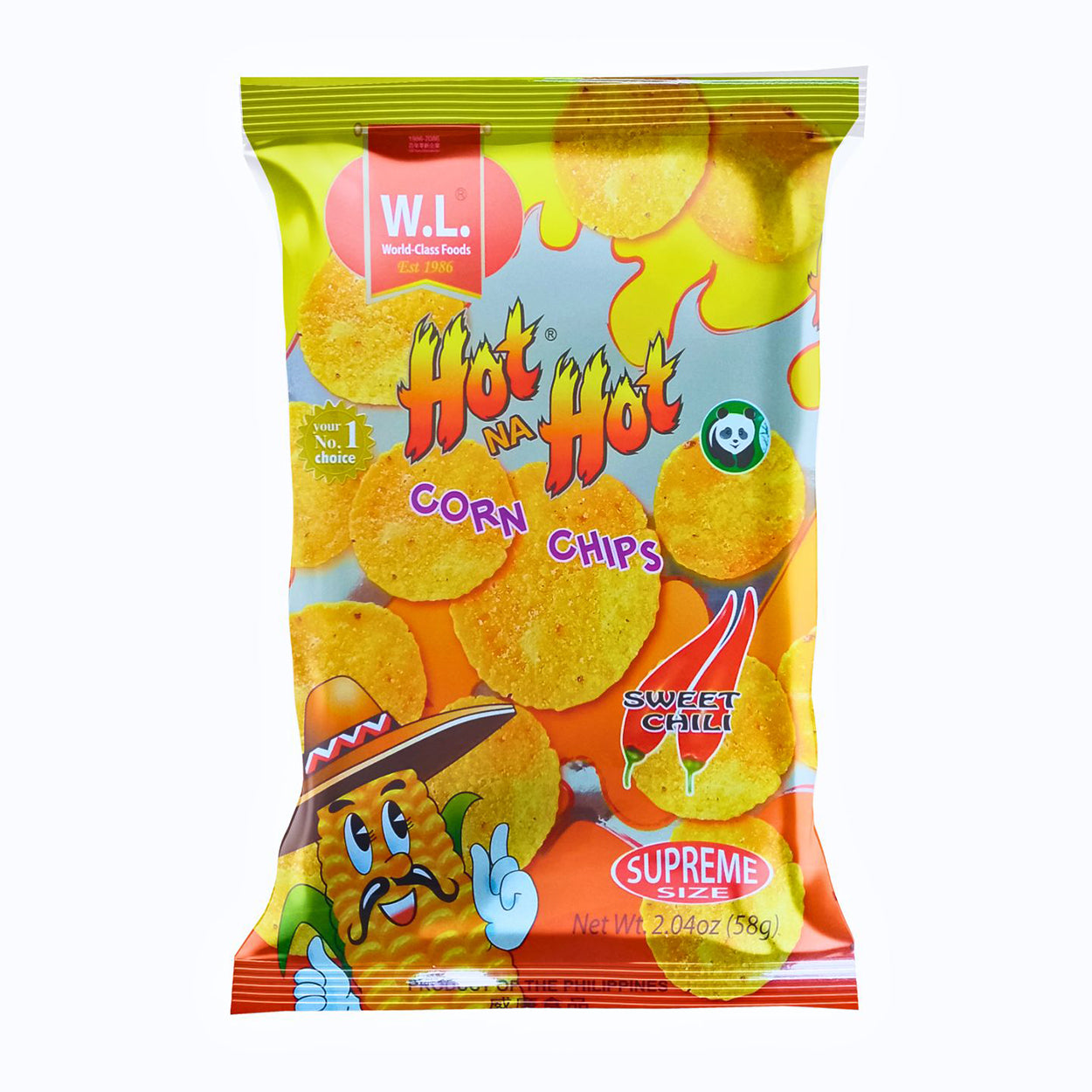 Hot na Hot Corn Chips Sweet Chili 58g