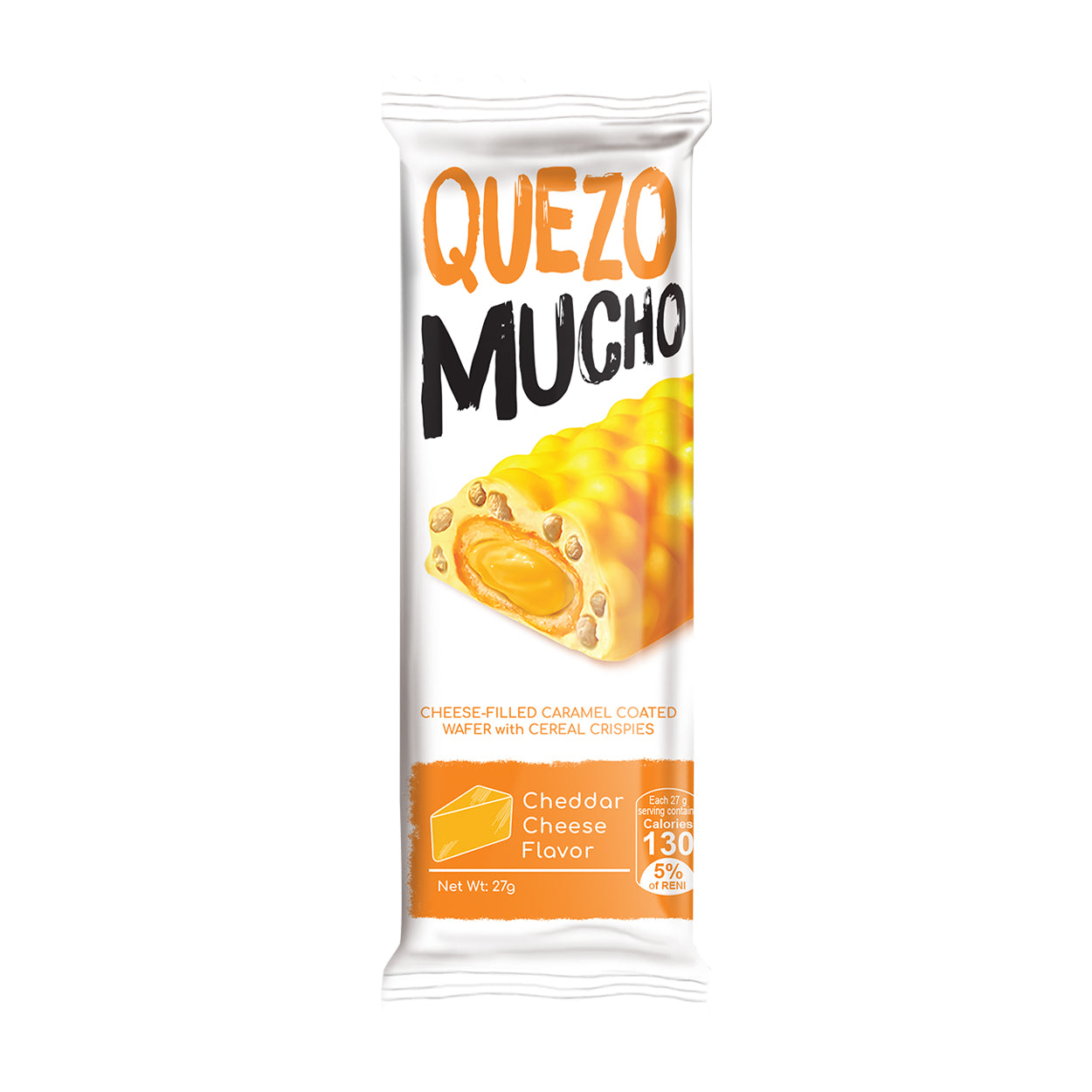 Quezo Mucho Cheddar Cheese Wafer Roll 27g