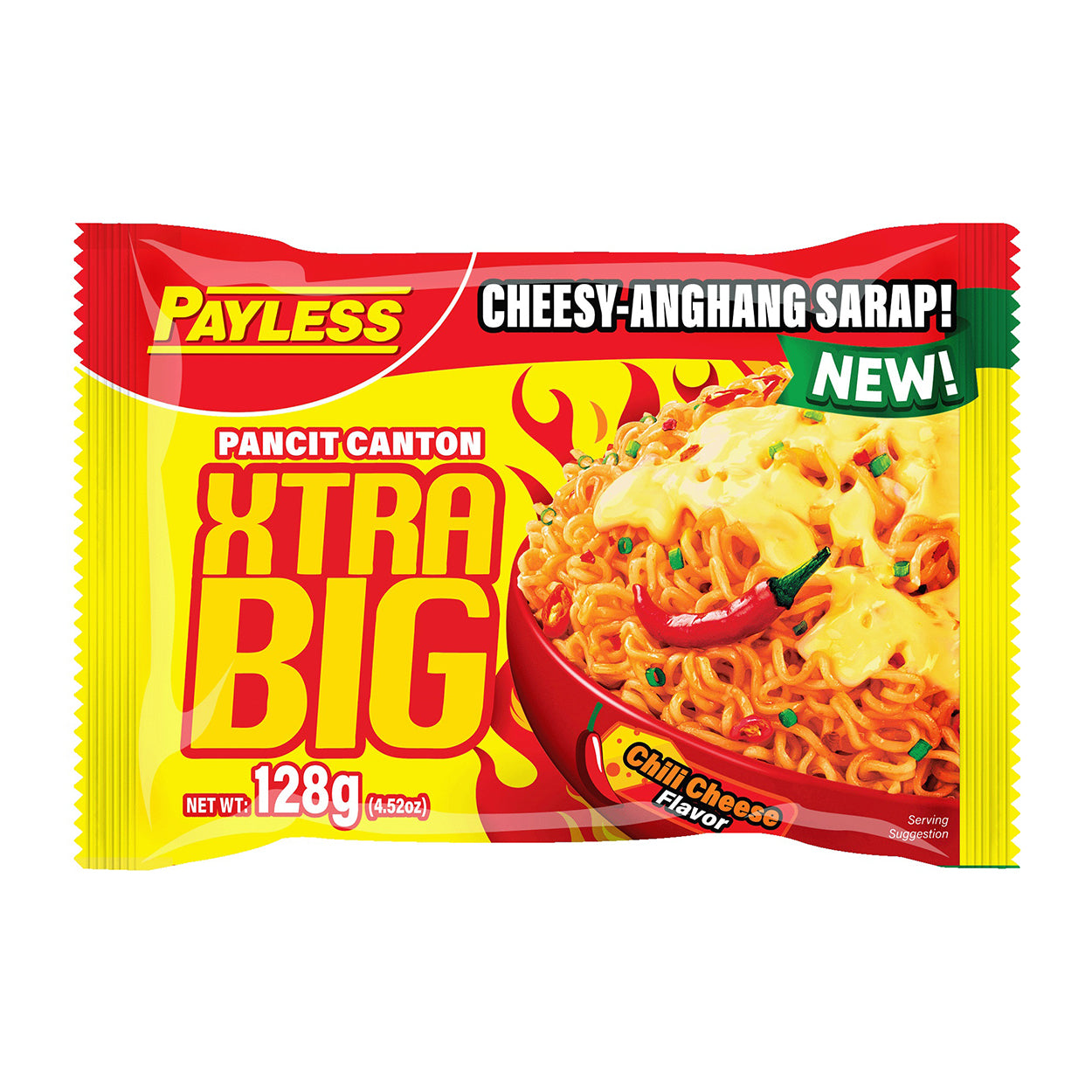 Payless Pancit Canton Instant Noodles Xtra Big Chili Cheese 128g