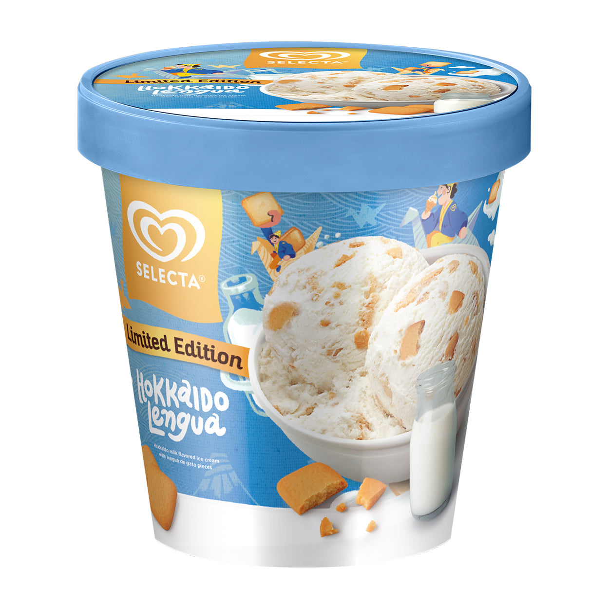 Selecta Hokkaido Lengua Ice Cream Pint 450ml