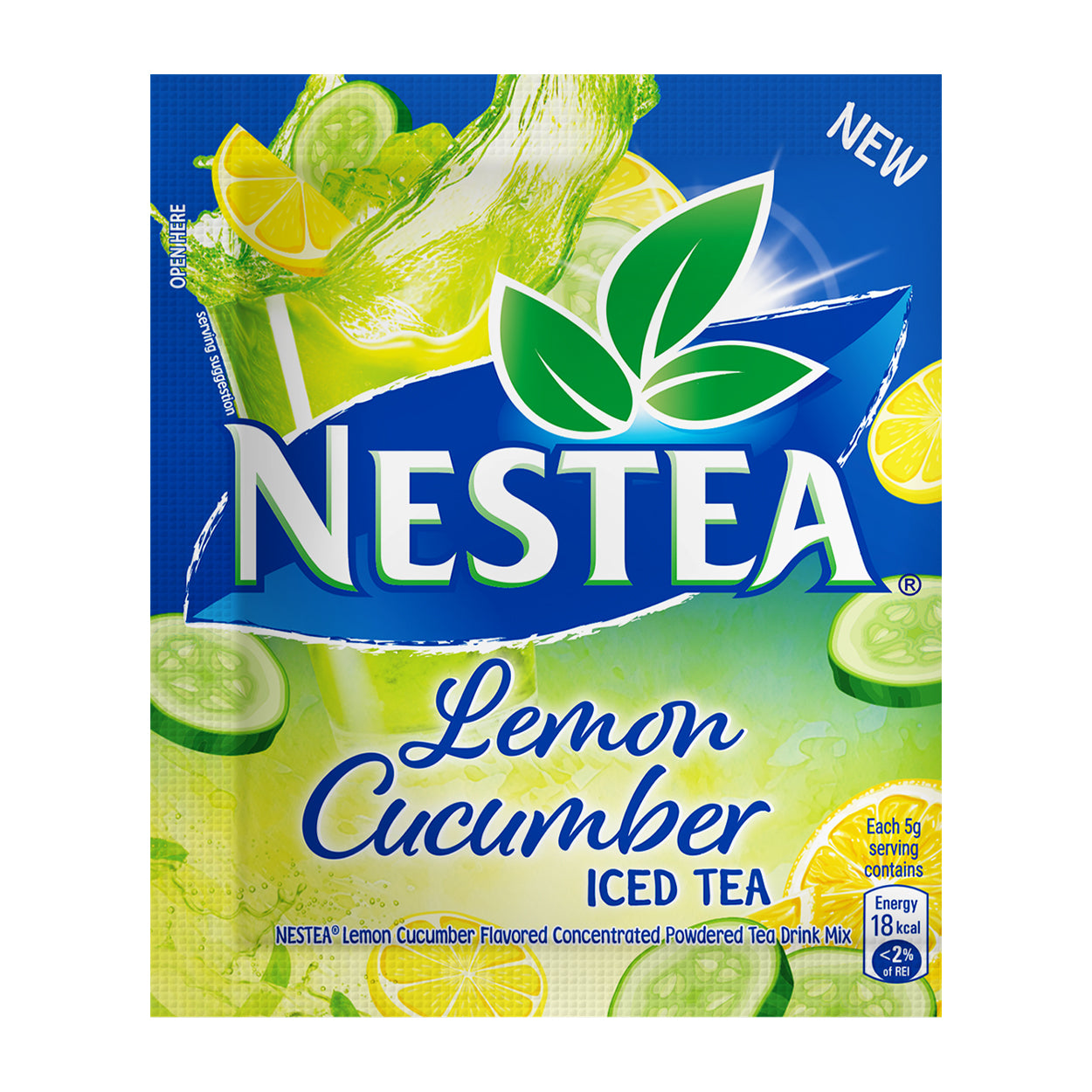 Nestea Lemon Cucumber Iced Tea Powdered Tea Drink Mix 19g