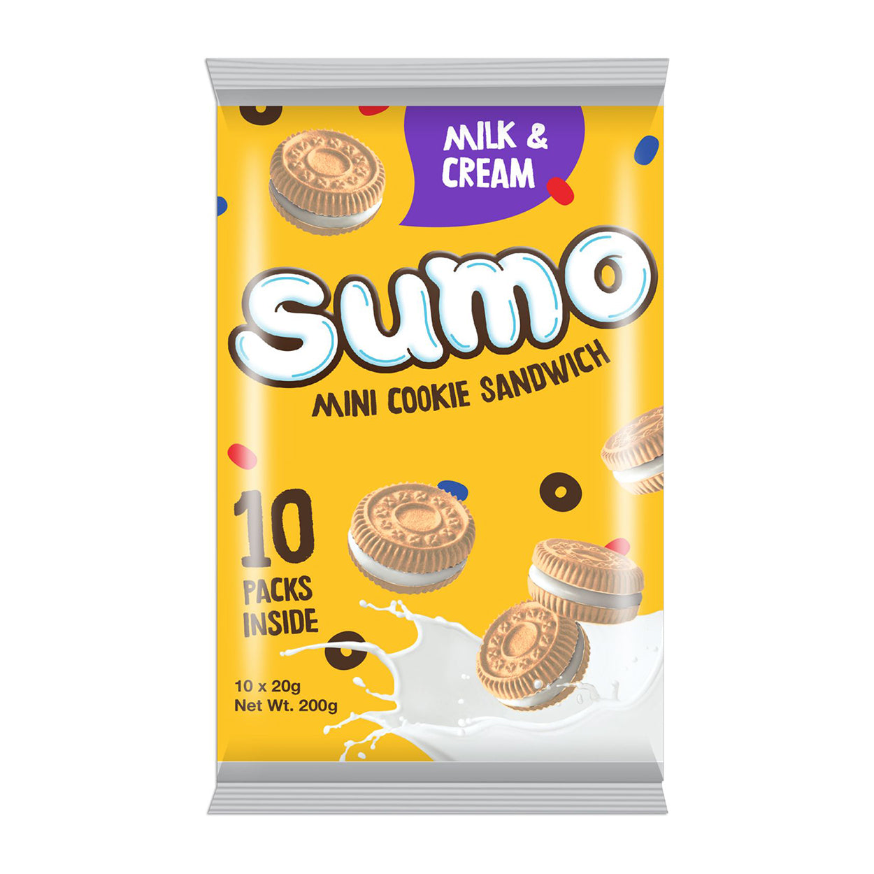 Sumo Mini Cookie Sandwich Milk & Cream 10x20g
