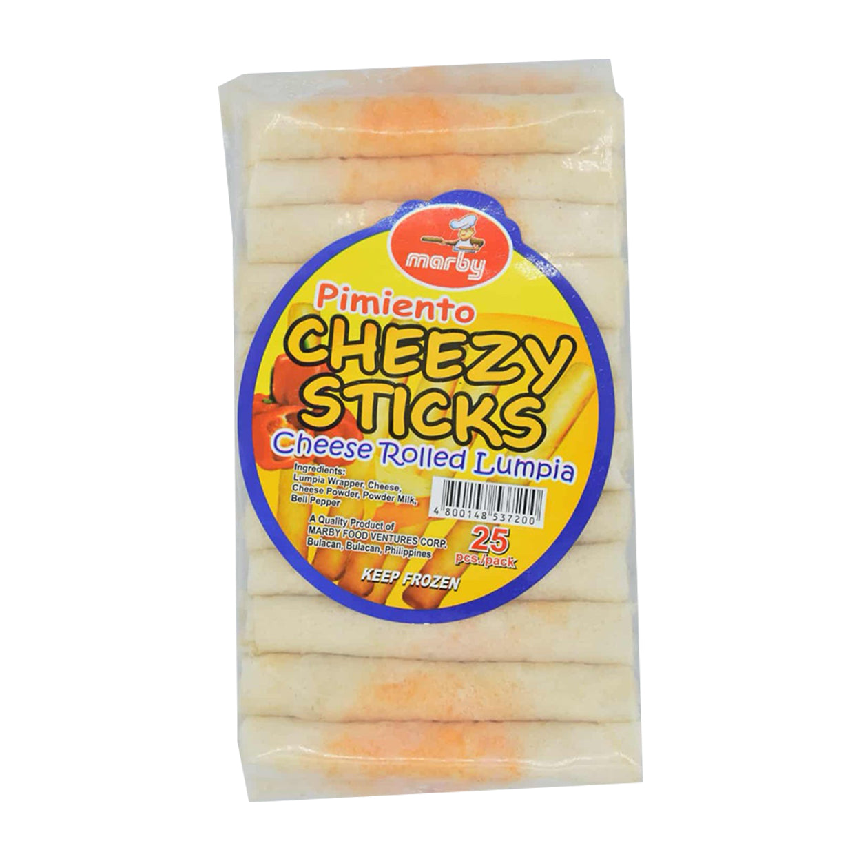 Marby Pimiento Cheezy Sticks Cheese Rolled Lumpia 25s