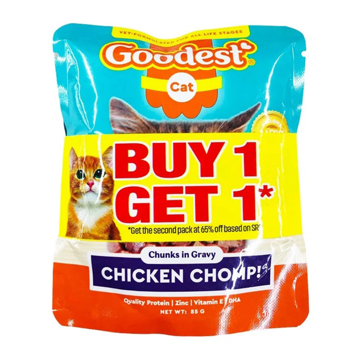 Goodest CatFood Chunks in GravyChickenChomp 85g Buy1Get2nd 65%OFF