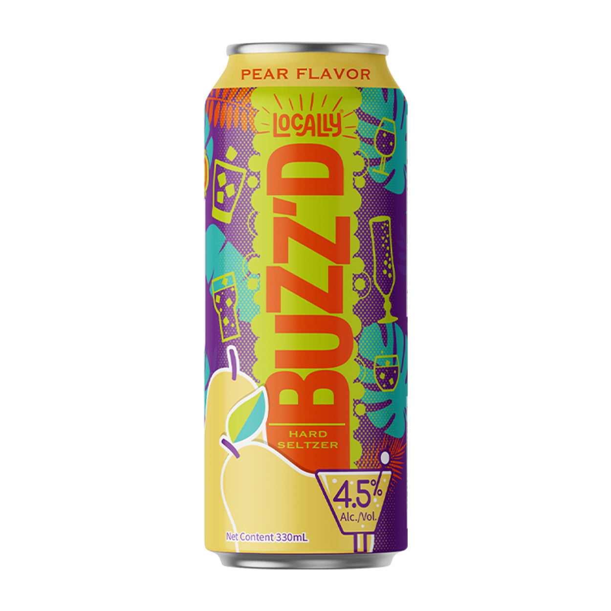 Locally Buzz'd Hard Seltzer Pear Flavor 330ml