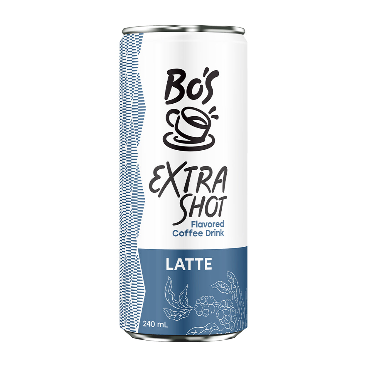 Bo's Extra Shot Flavored Coffee Drink Latte Can 240ml