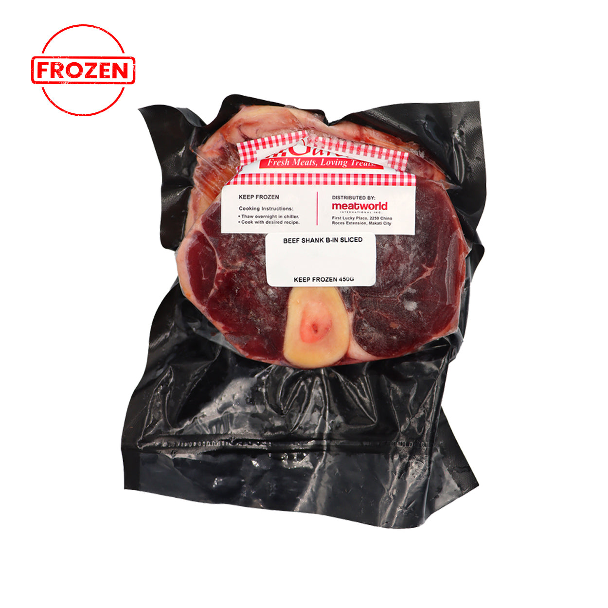 Mrs. Garcia's Beef Shank B-IN Sliced 450g Frozen Packed