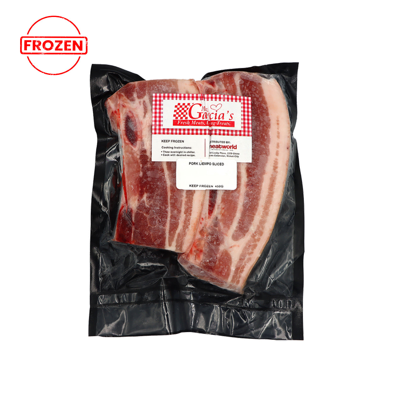 Mrs. Garcia's Pork Liempo Sliced 450g Frozen Packed