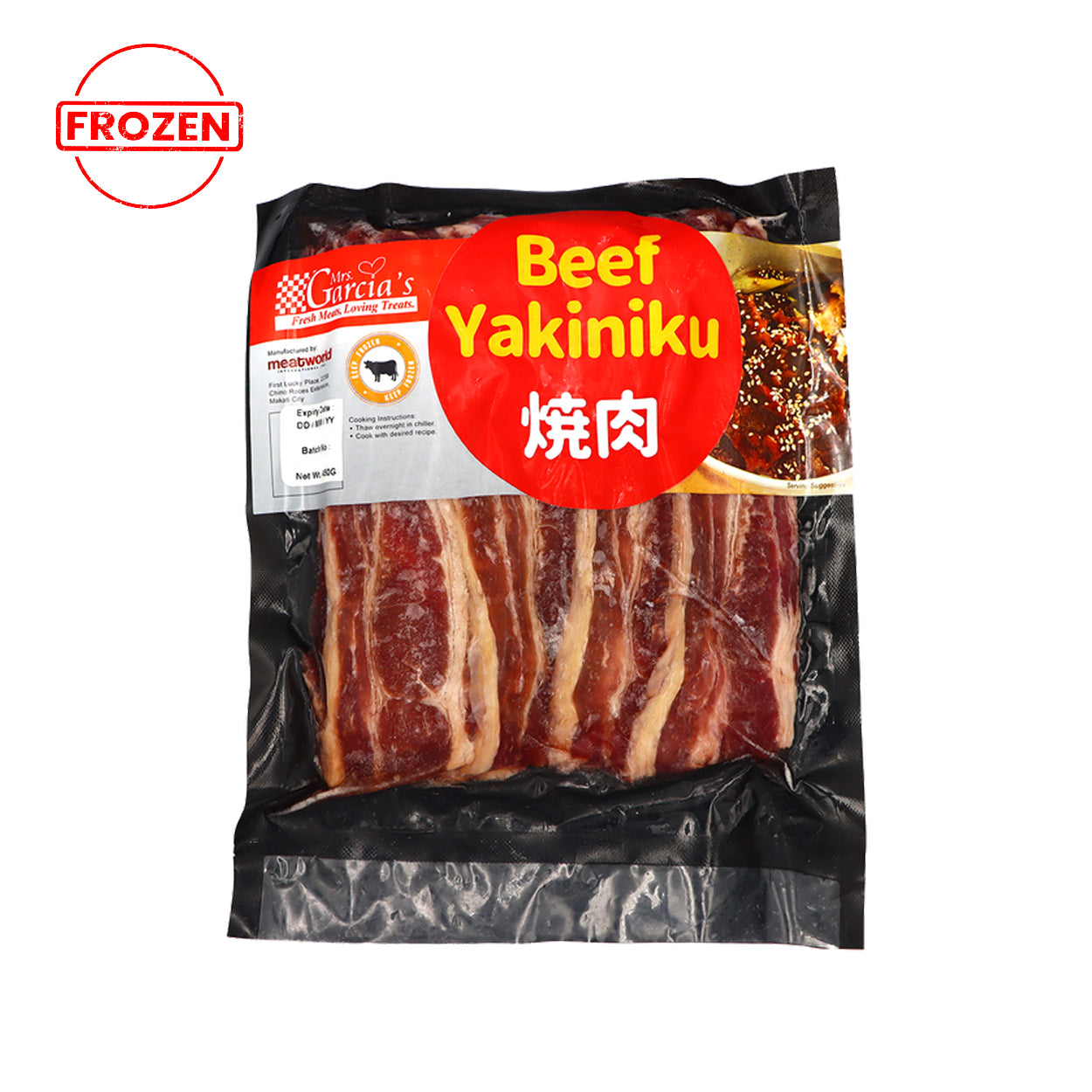 Mrs. Garcia's Beef Yakiniku VP 450g Frozen Packed