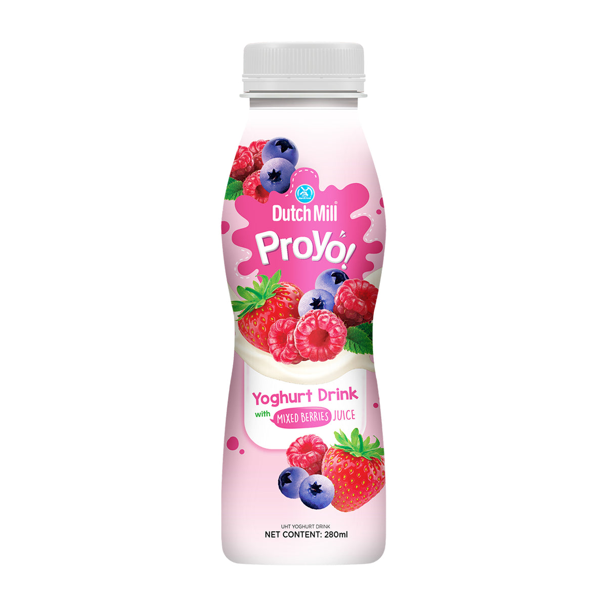 Dutch Mill Proyo Yoghurt Drink with Mixed Berries Juice UHT 280ml