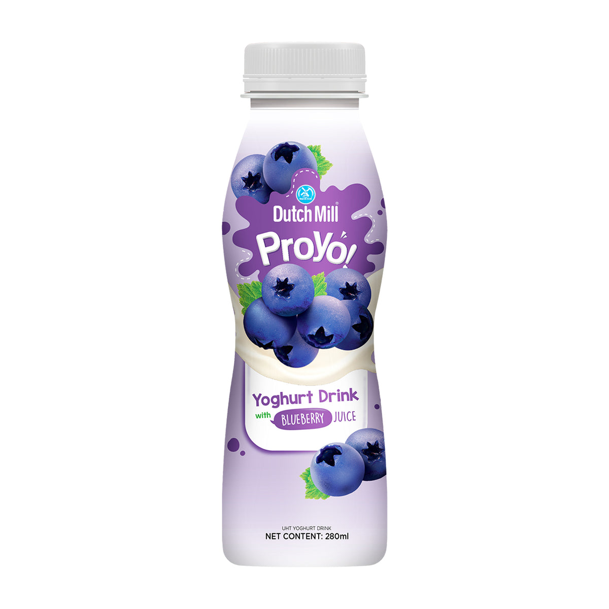 Dutch Mill Proyo Yoghurt Drink with Blueberry Juice UHT 280ml