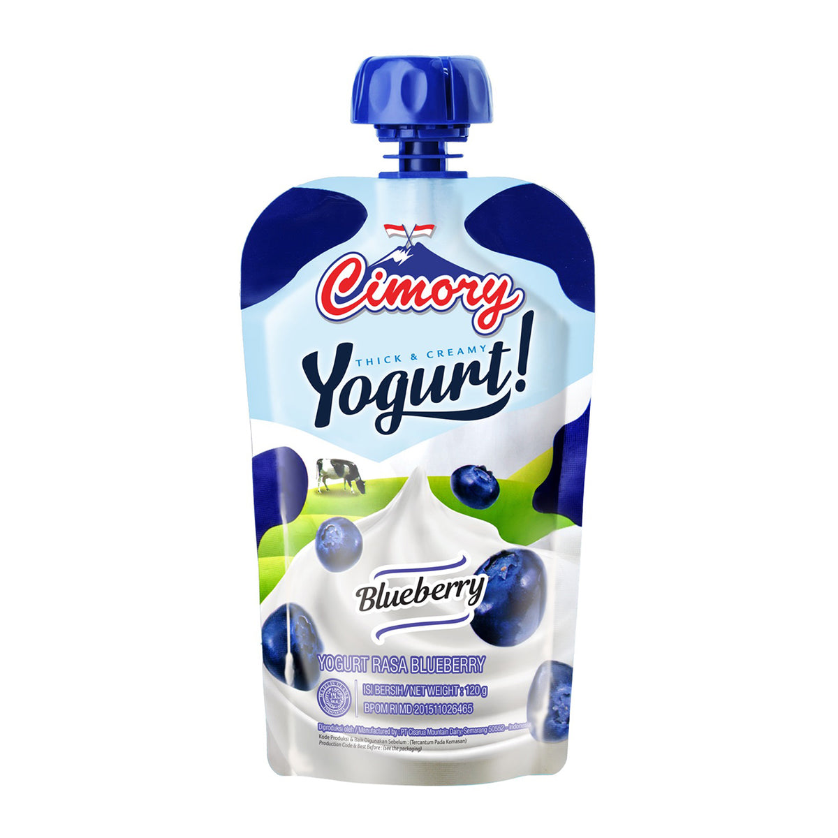 Cimory Blueberry Yogurt Pouch Squeeze 120g