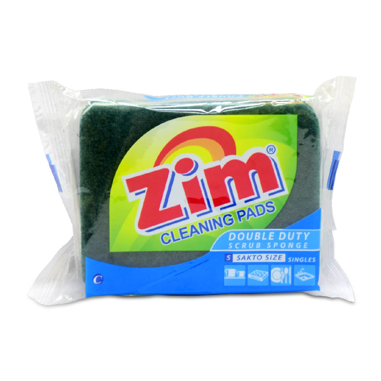 Zim Cleaning Pads Double Duty Scrub Sponge Small Sakto Singles