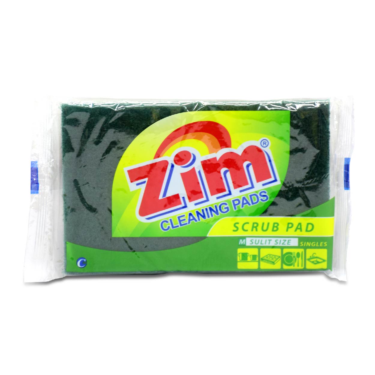 Zim Cleansing Pads Scrub Pad Medium Sulit Size Singles