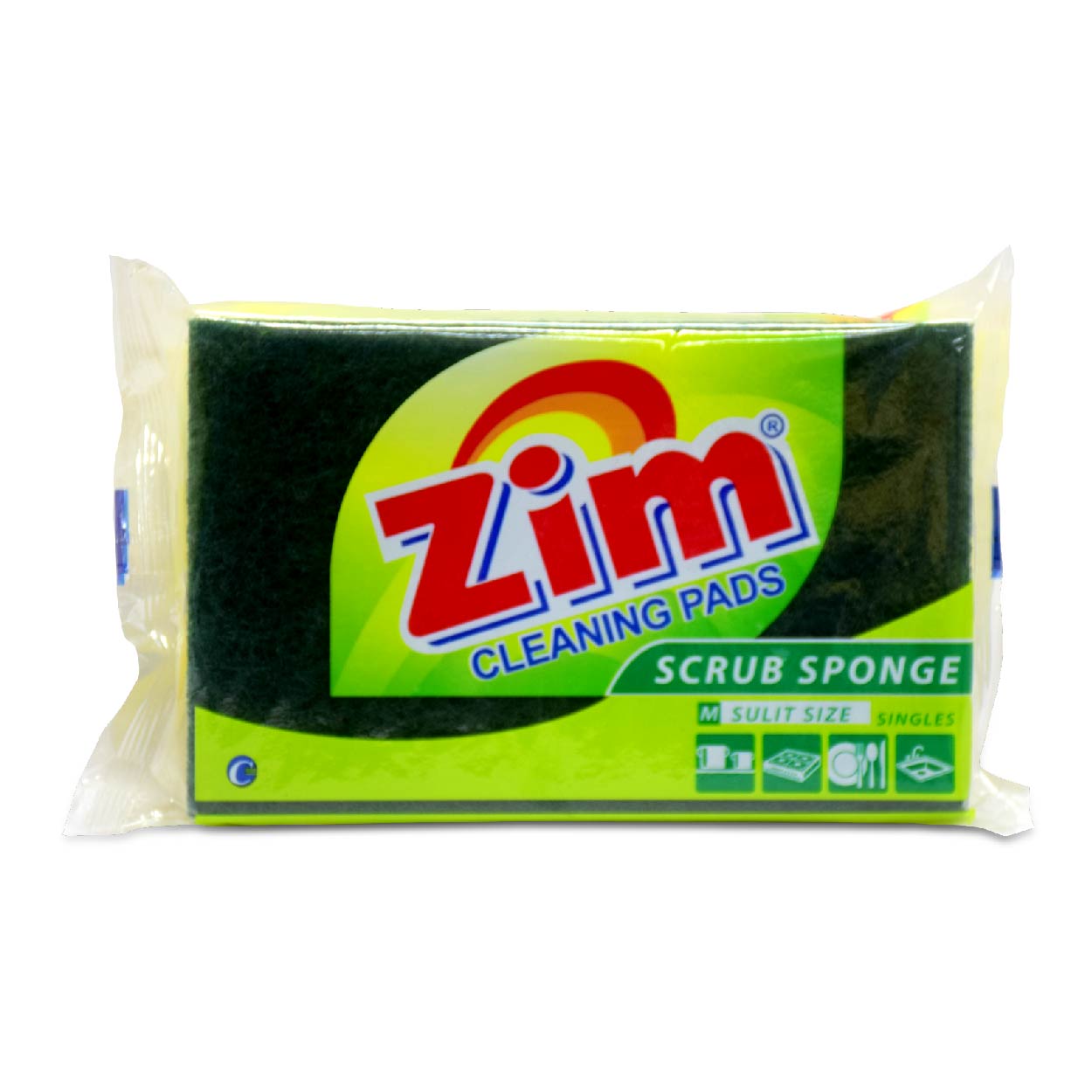 Zim Cleansing Pads Scrub Sponge Medium Sulit Size Singles