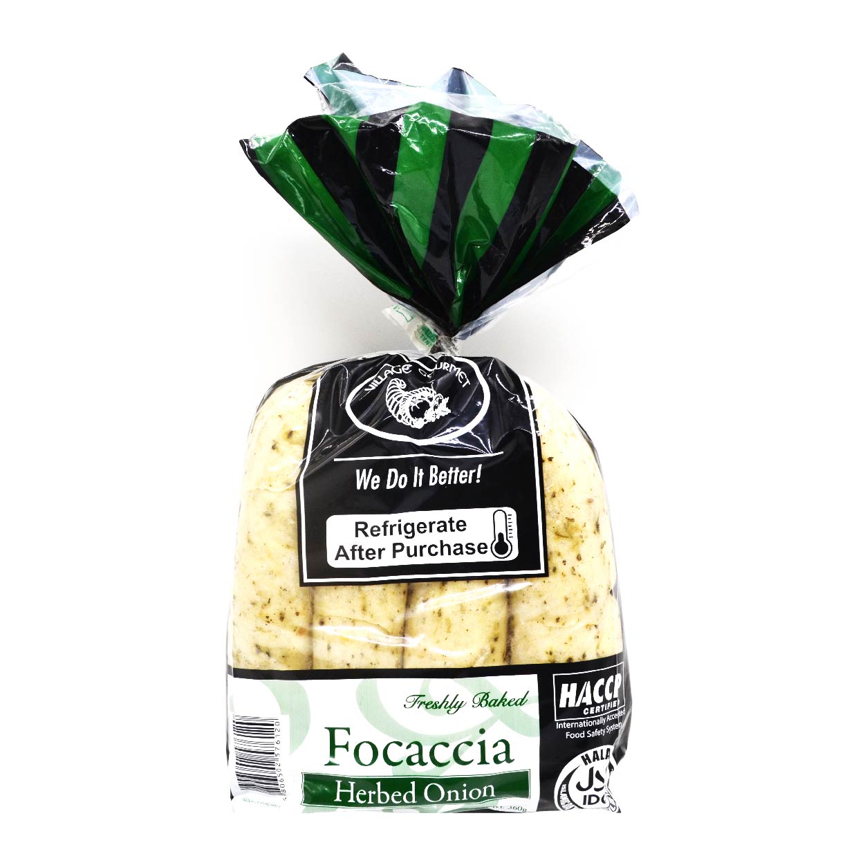 Village Gourmet Focaccia Herb Onion Bread 360g