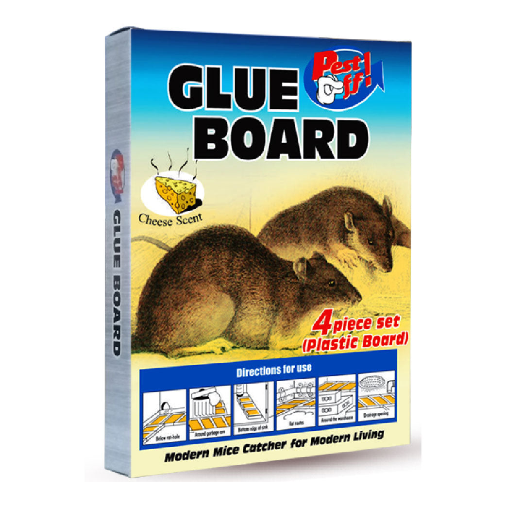 Pest Off Glue Board Plastic Rat Catcher Cheese Scent 4s