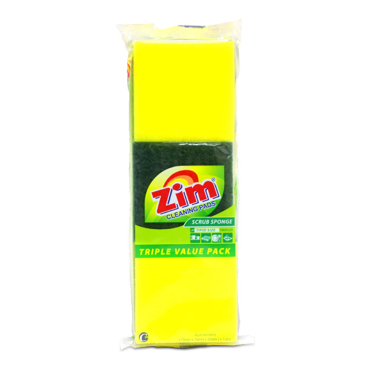 Zim Cleansing Pads Scrub Sponge Junior Tipid Triple Value Pack