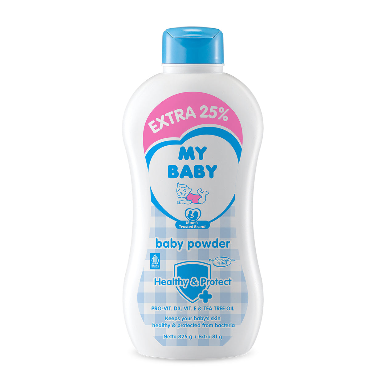 My Baby Powder Healthy & Protect Blue 325g