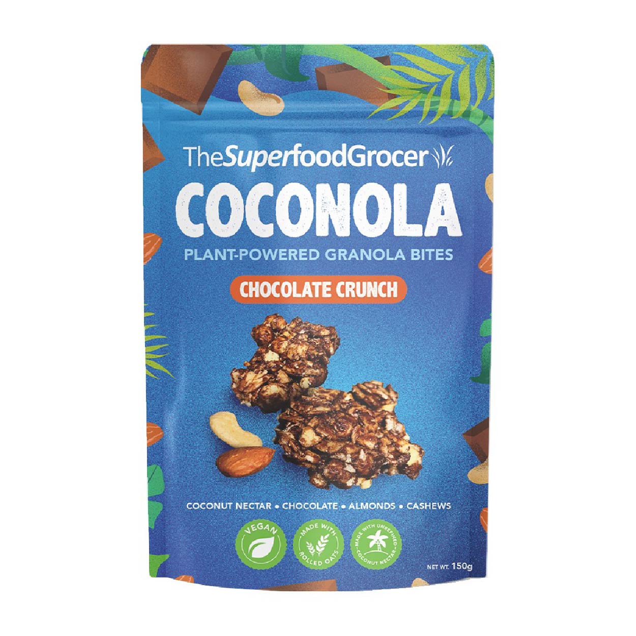 TheSuperfoodGrocer Coconola Vegan GranolaBitesChocolateCrunch150g