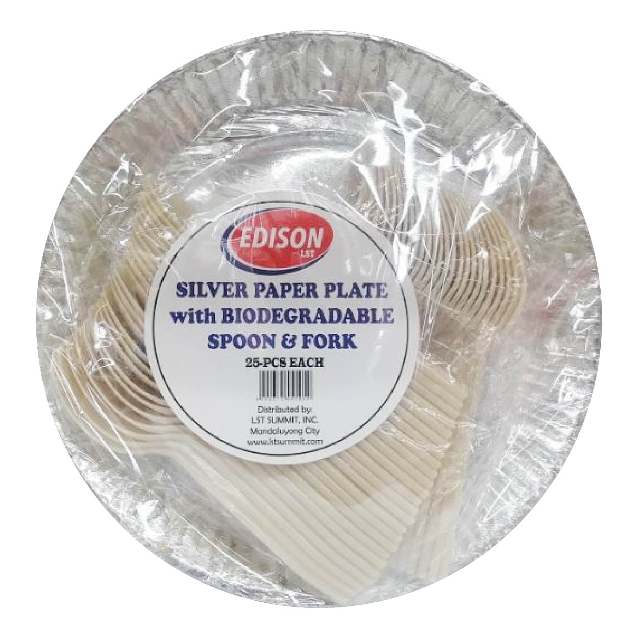 Edison Silver Paper Plate Biodegradable Spoon & Fork 25s each