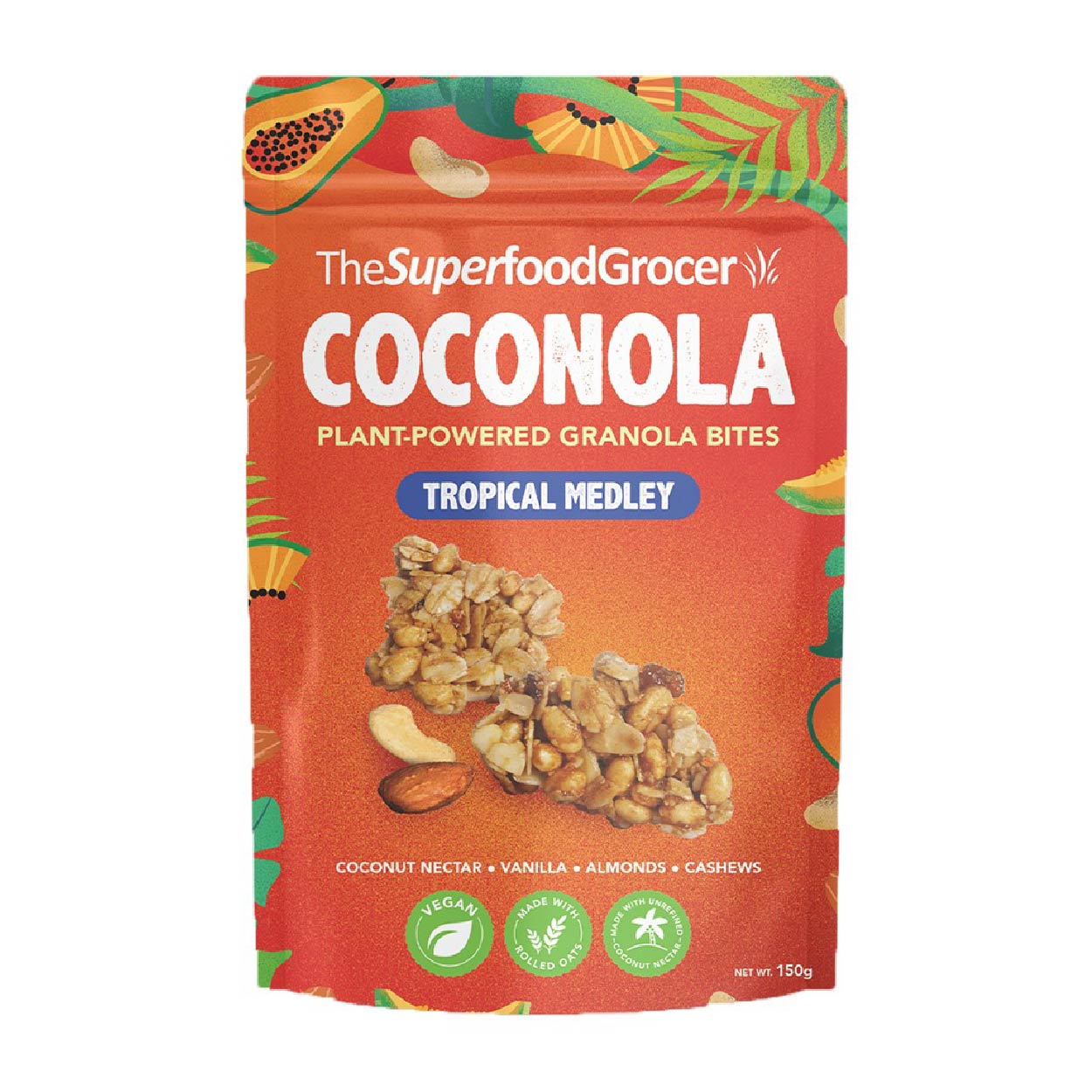 TheSuperfoodGrocer Coconola Vegan GranolaBites TropicalMedley150g