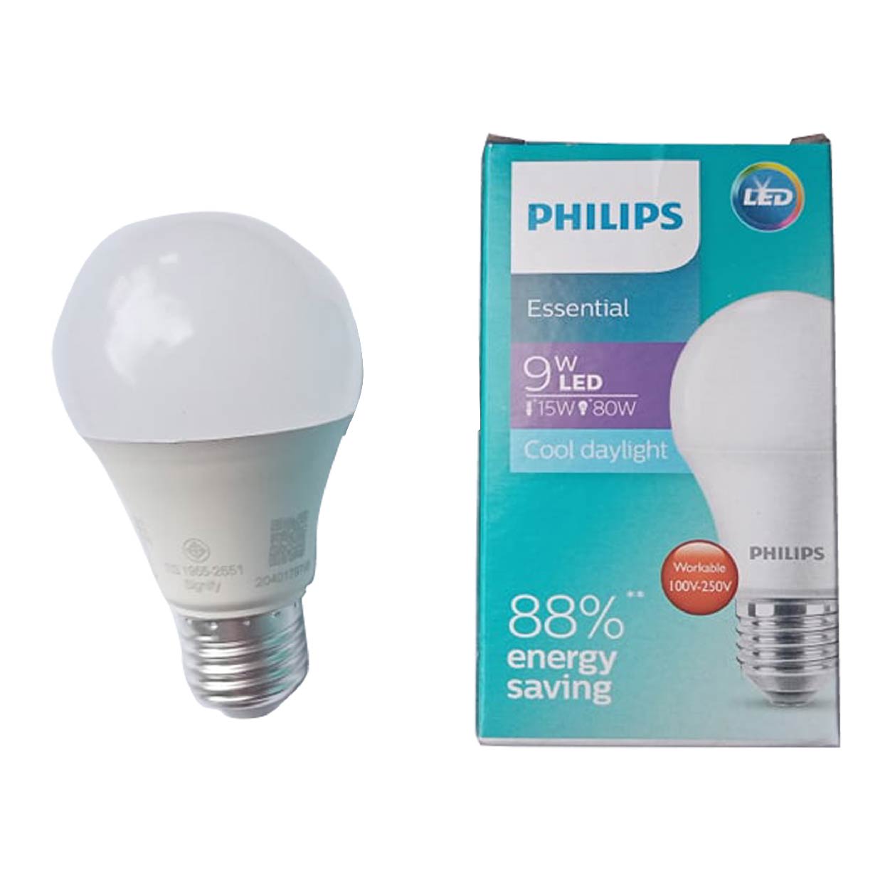 Philips LED Bulb Essential Cool Daylight 9w E27 230V A60