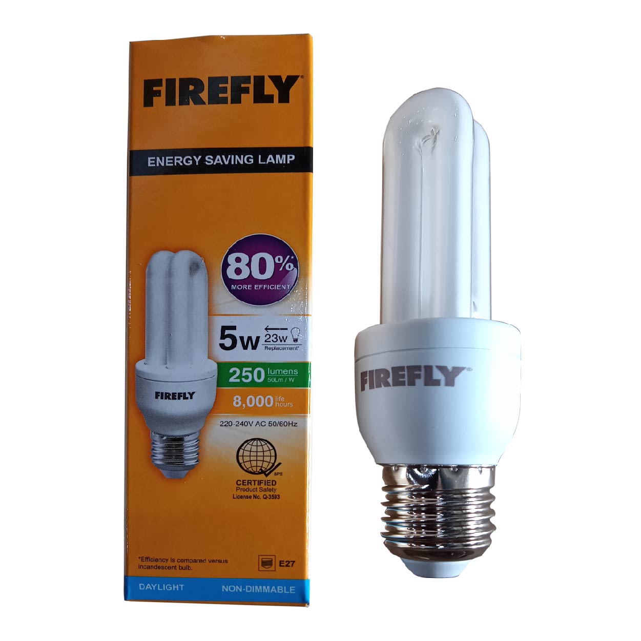 Firefly CFL Bulb Energy Saving Lamp Daylight 2u 5 watts