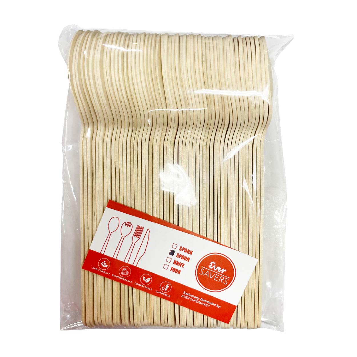 Ever Savers Disposable Wooden Spoon 160mm 50s