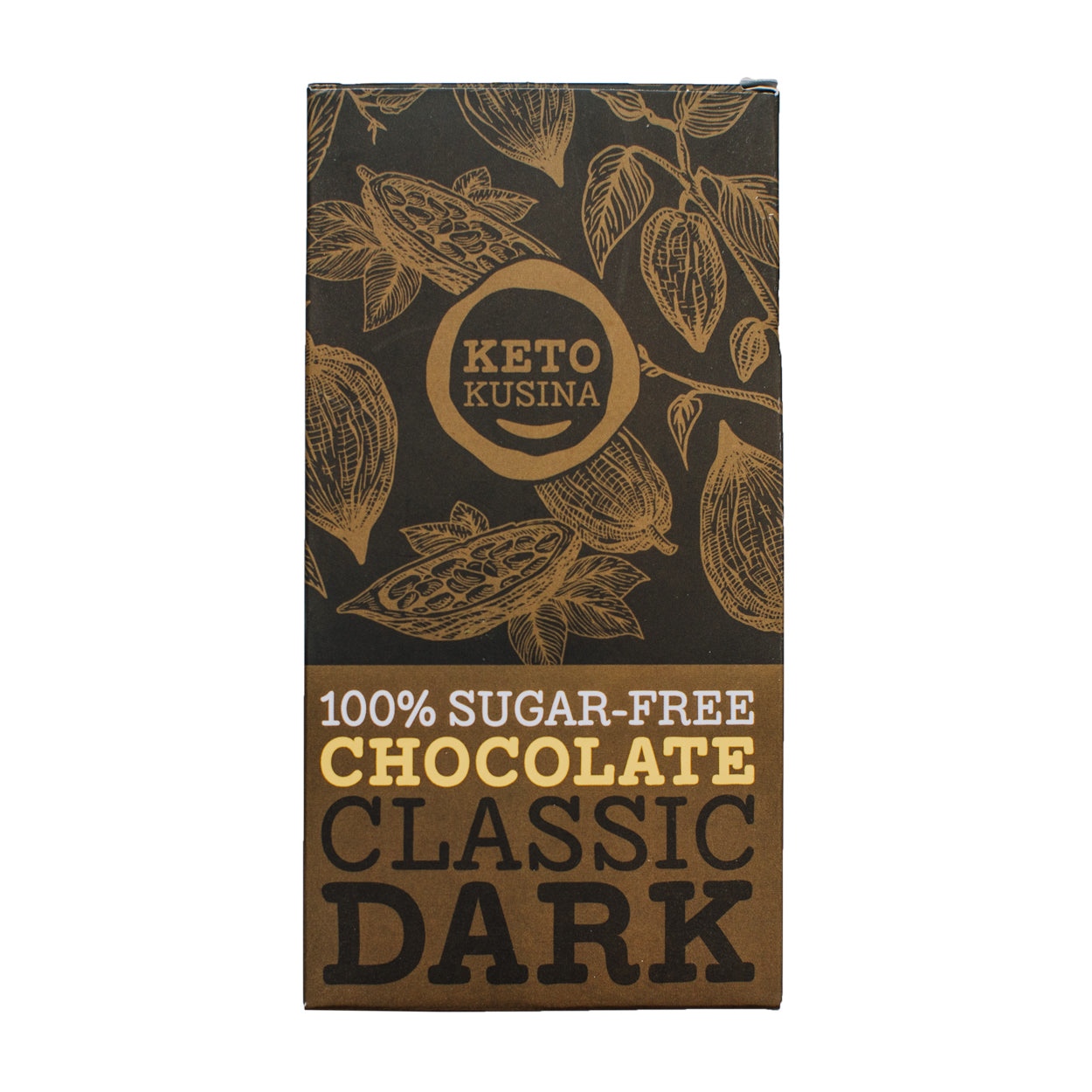 Keto Kusina 100% Sugar-Free Chocolate Bar Classic Dark Flavor 80g