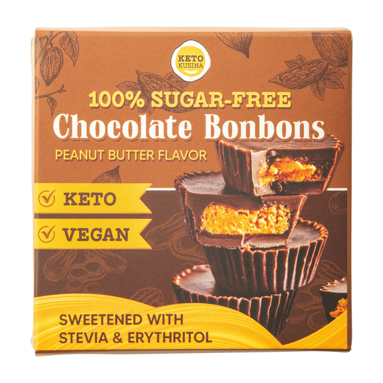 Keto Kusina 100% Sugar-Free Choco Bonbons Peanut ButterFlavor 70g