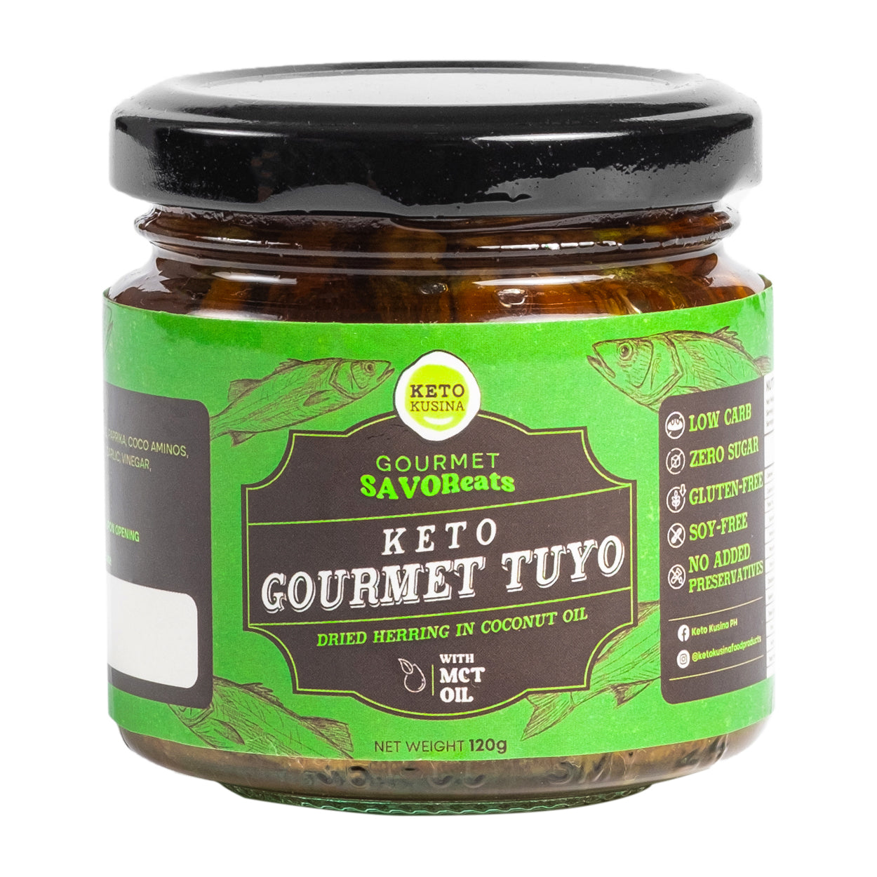 Keto Kusina Keto Gourmet Tuyo Dried Herring in Coconut Oil 120g