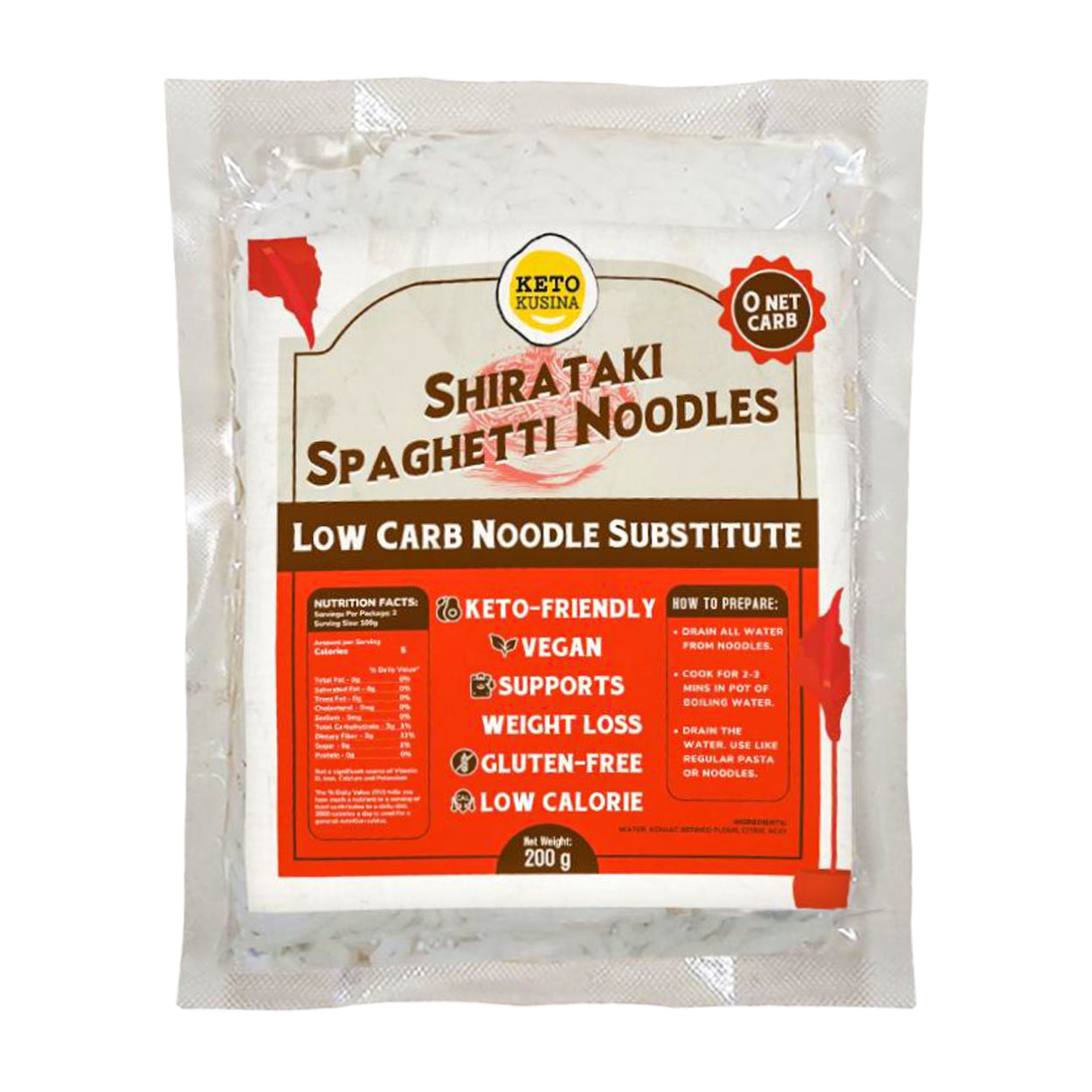 Keto Kusina Shirataki Spaghetti Noodles 200g