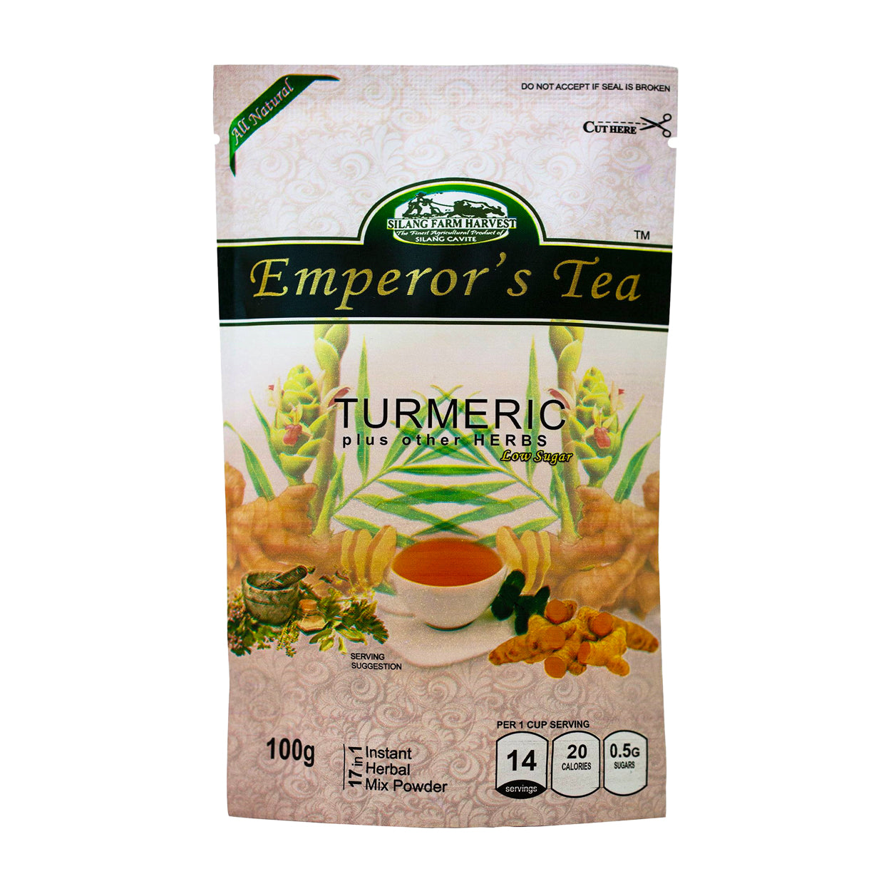 Emperor's Tea Turmeric 17in1 Instant Herbal Mix Powder 100g
