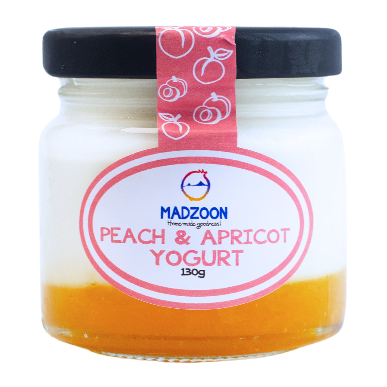 Madzoon Peach & Apricot Yogurt Glass Jar 130g