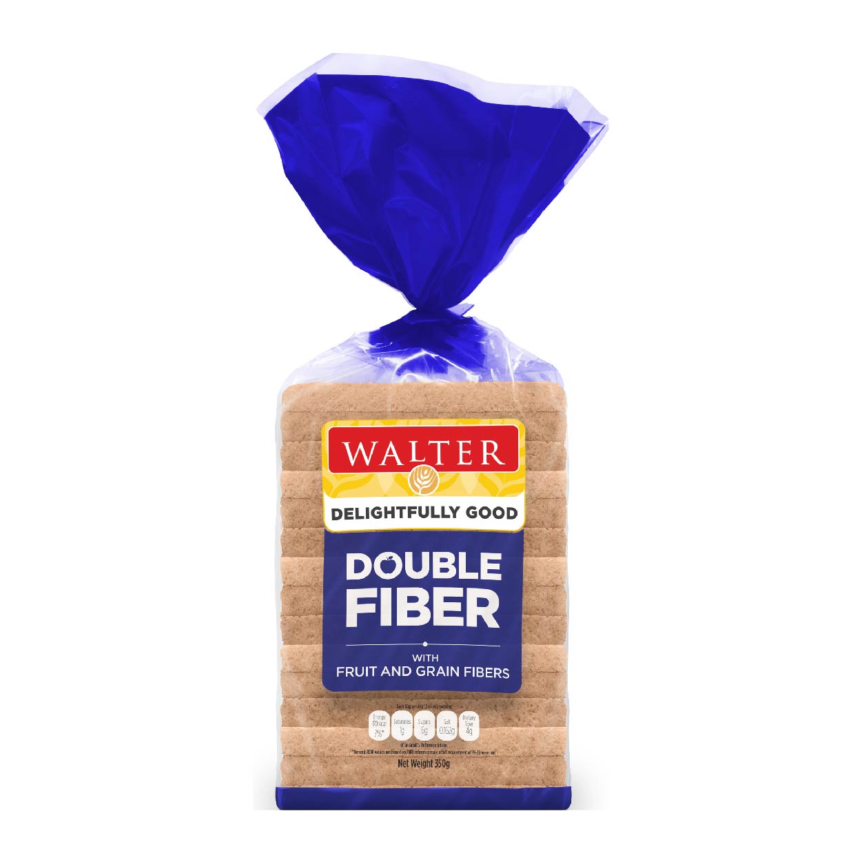 Walter Double Fiber Wheat Loaf Bread 350g