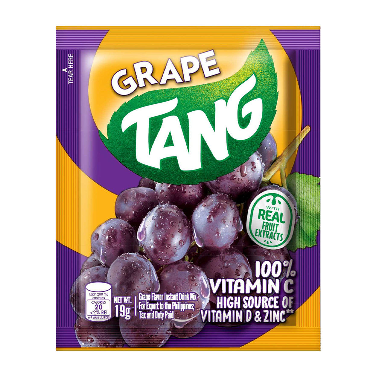 Tang Grape Flavor Instant Drink Mix 19g