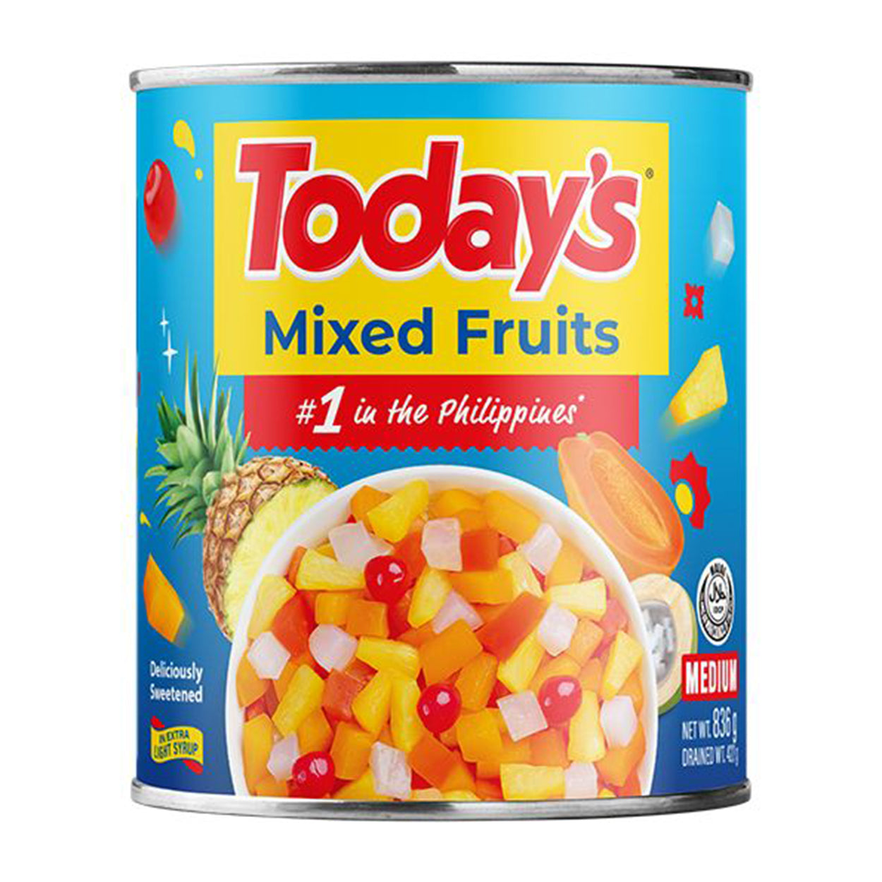 Today's Mixed Fruit Cocktail in Extra Light Syrup 2.5 836g