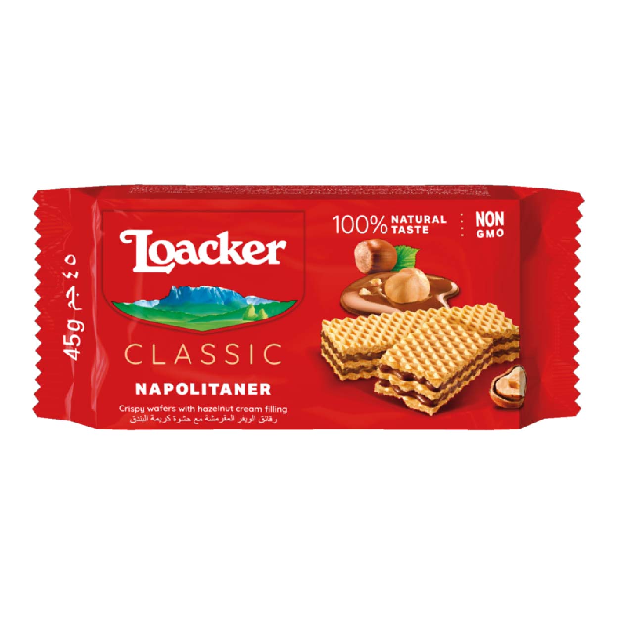Loacker Classic Napolitaner Crispy Hazelnut Wafers 45g