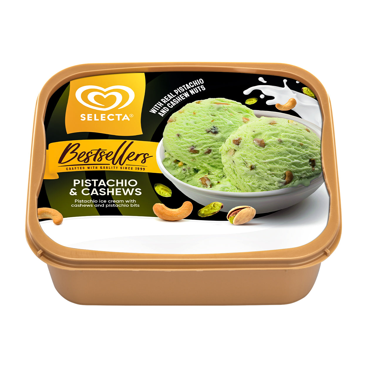 Selecta Pistachio and Cashews Ice Cream 1.25L